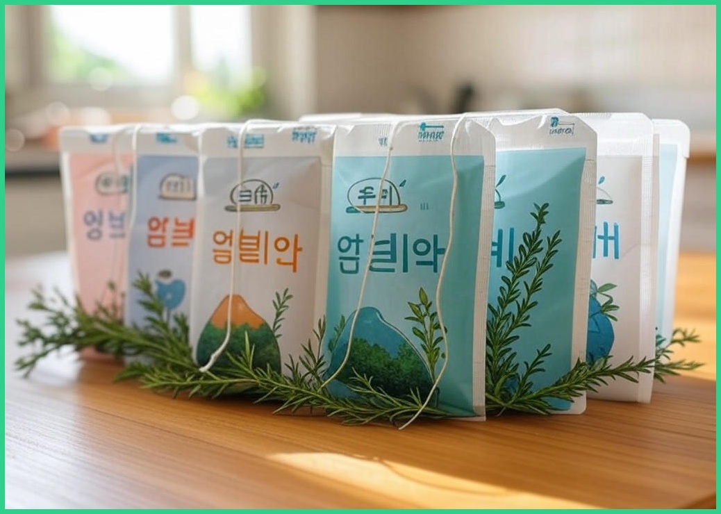 올레비엔 허브차, 1세트, 프랜들리 시리즈 4종 15티백세트 총60티백